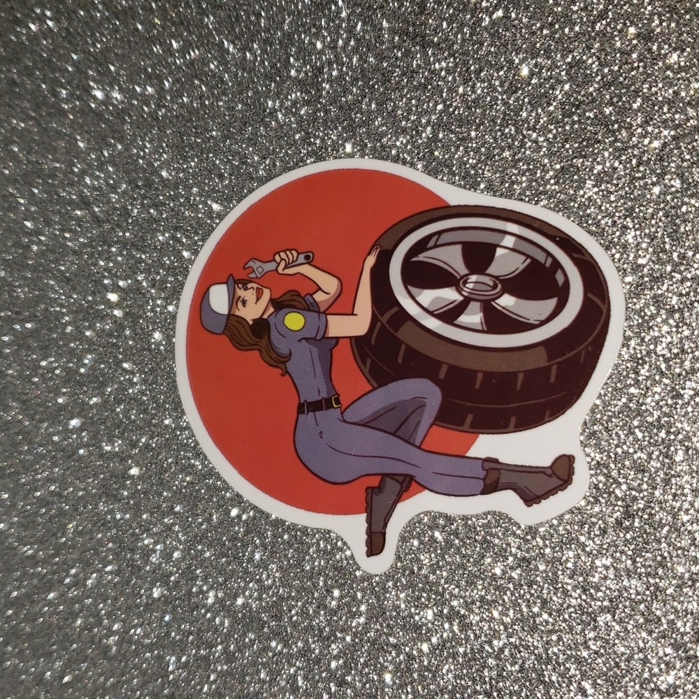 PIN-UP RETRO Waterproof Sticker